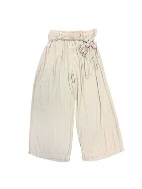 Mela Purdie Tan Wide-Leg Pants W/ Elastic Waist & Tie Belt Size S